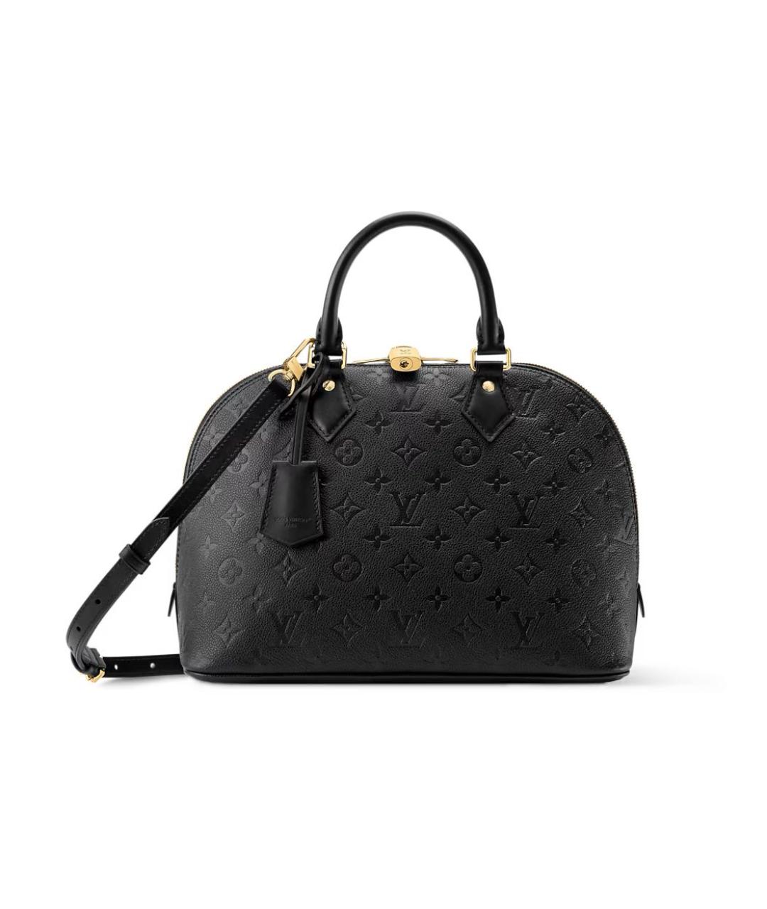 LOUIS VUITTON Черная кожаная сумка через плечо, фото 6