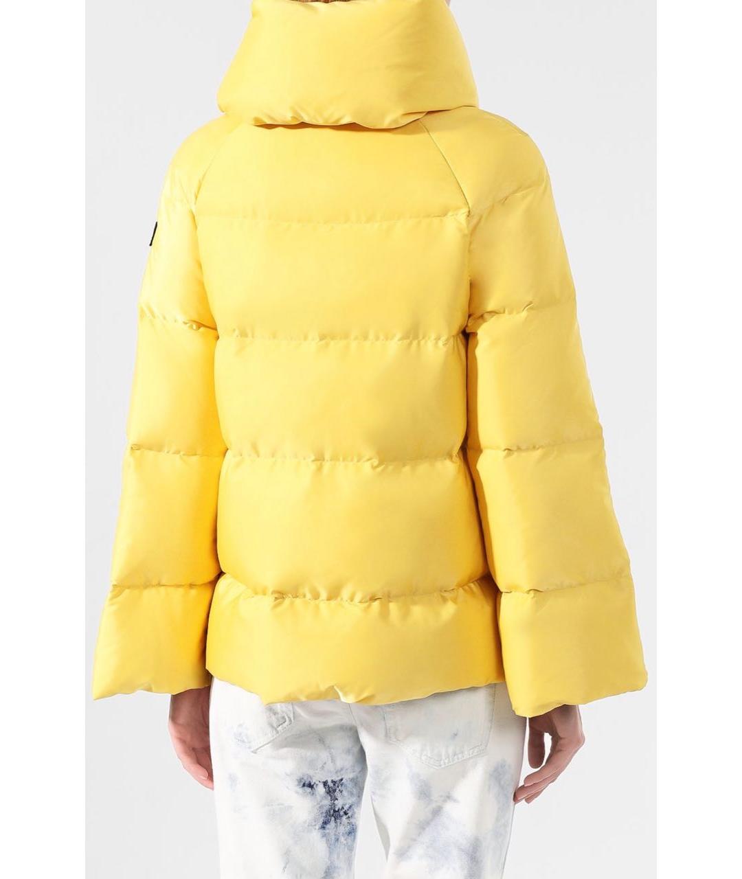 ERMANNO SCERVINO Желтый полиэстеровый пуховик, фото 7