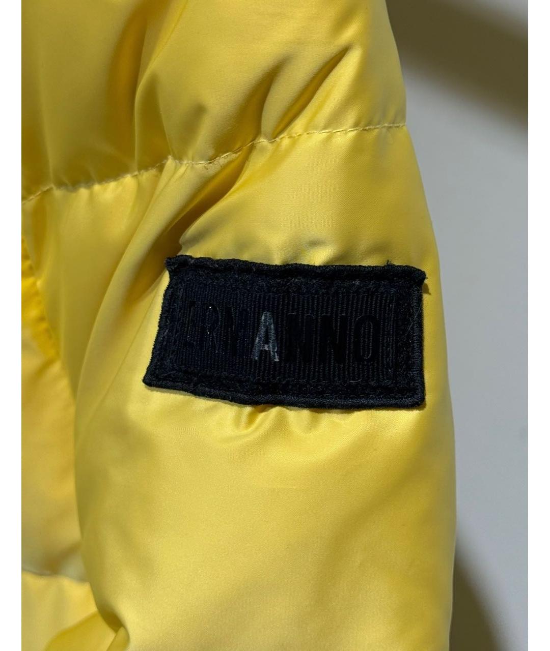 ERMANNO SCERVINO Желтый полиэстеровый пуховик, фото 4