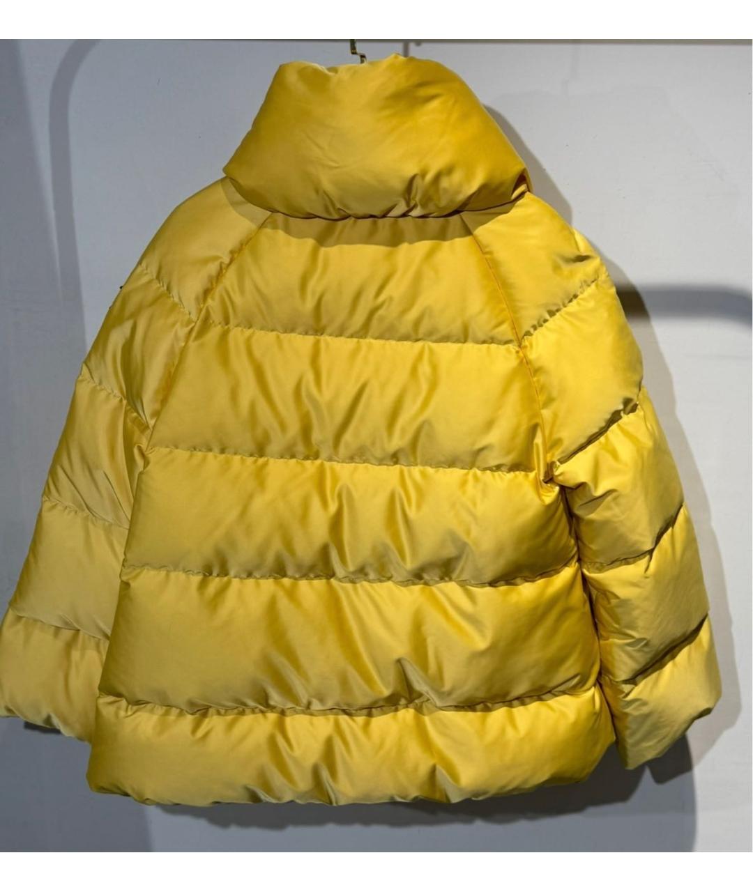 ERMANNO SCERVINO Желтый полиэстеровый пуховик, фото 2
