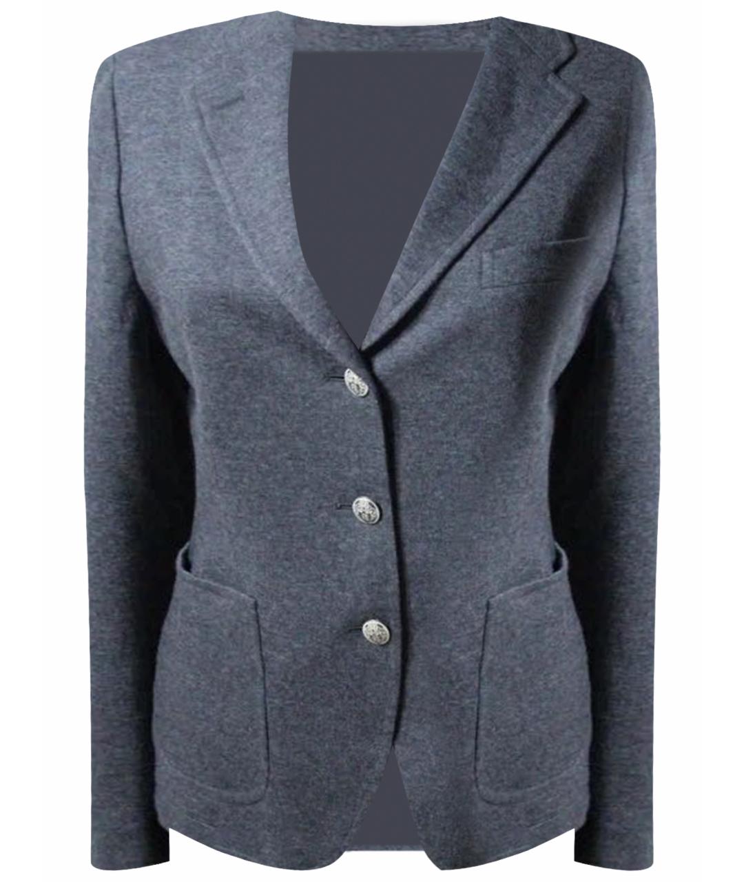 TAGLIATORE Серый хлопковый жакет/пиджак, фото 1