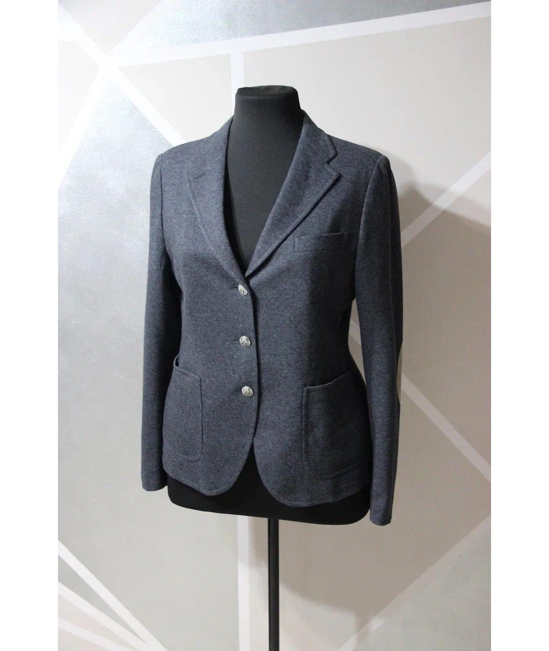 TAGLIATORE Серый хлопковый жакет/пиджак, фото 9