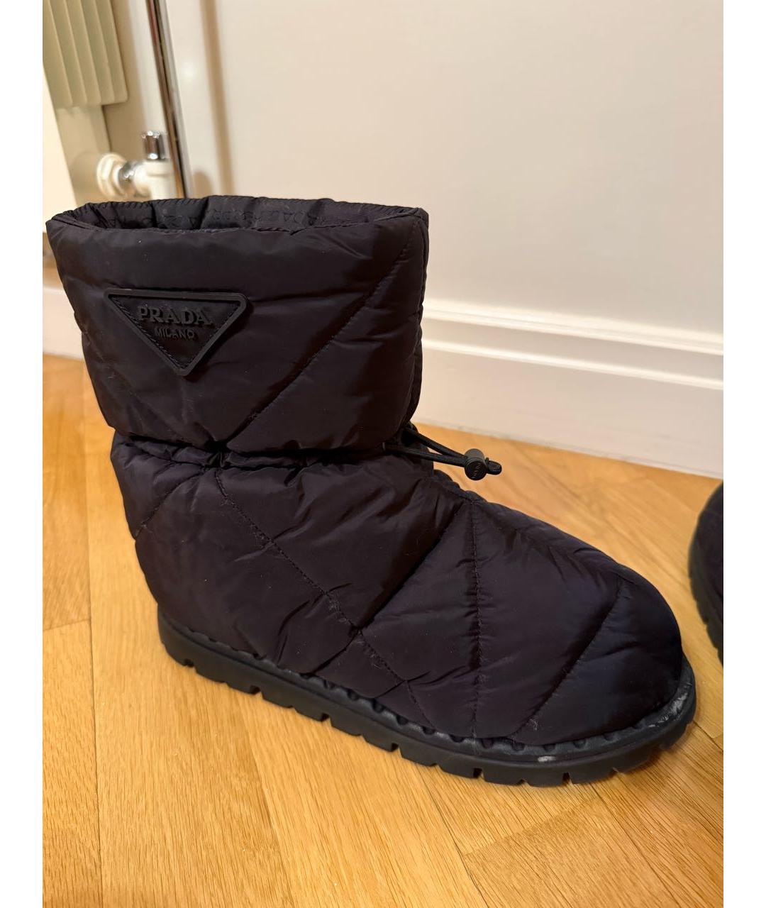 PRADA Черные текстильные ботинки, фото 2