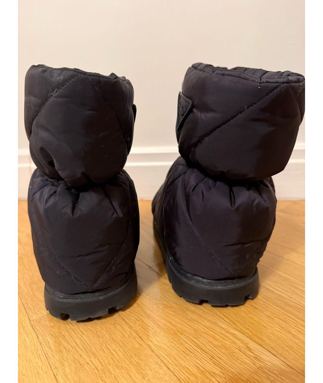 PRADA Черные текстильные ботинки, фото 4