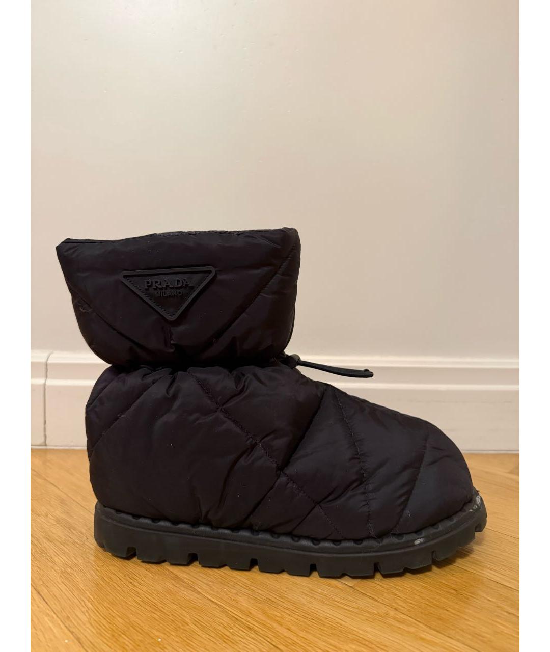 PRADA Черные текстильные ботинки, фото 8