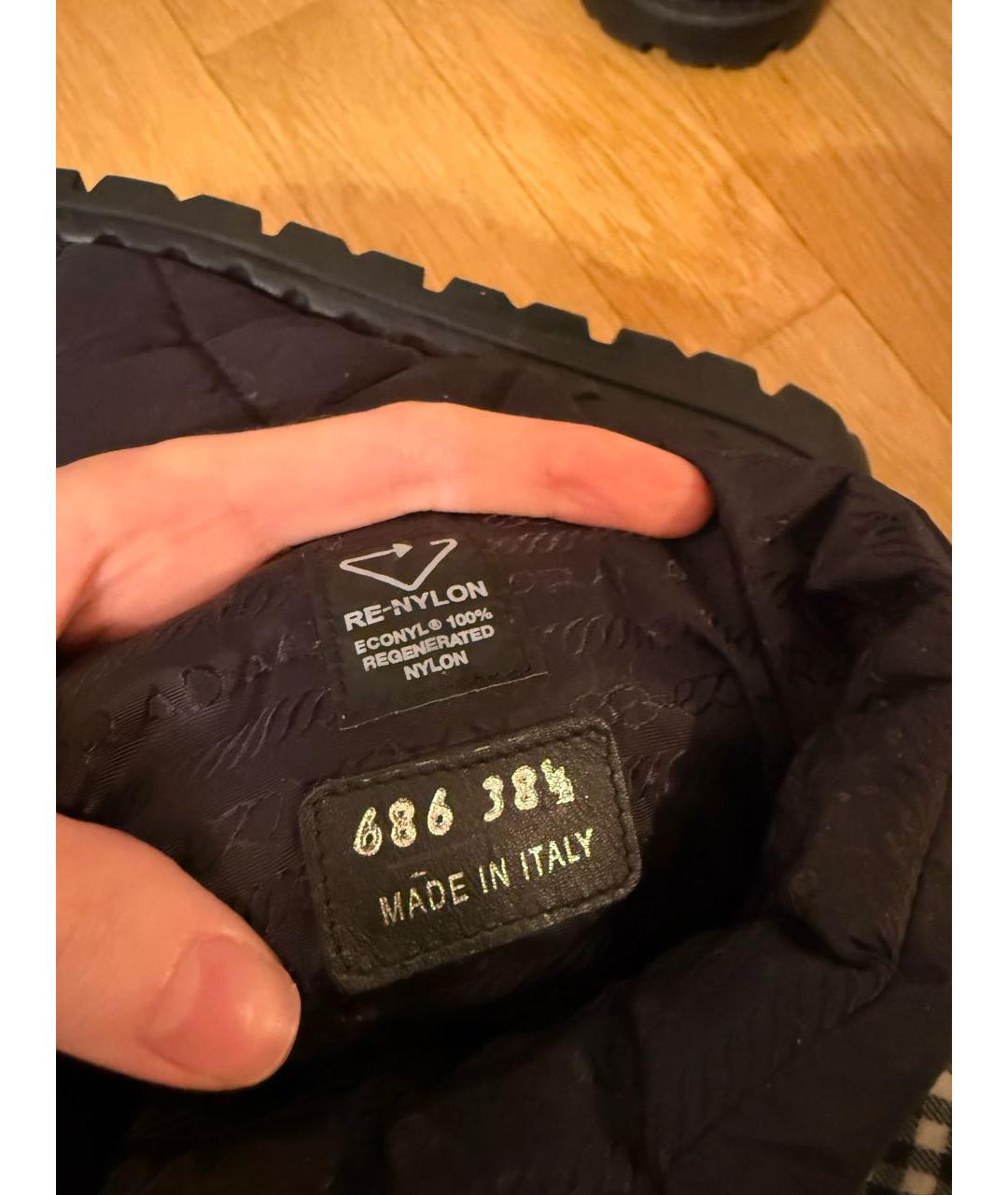 PRADA Черные текстильные ботинки, фото 3