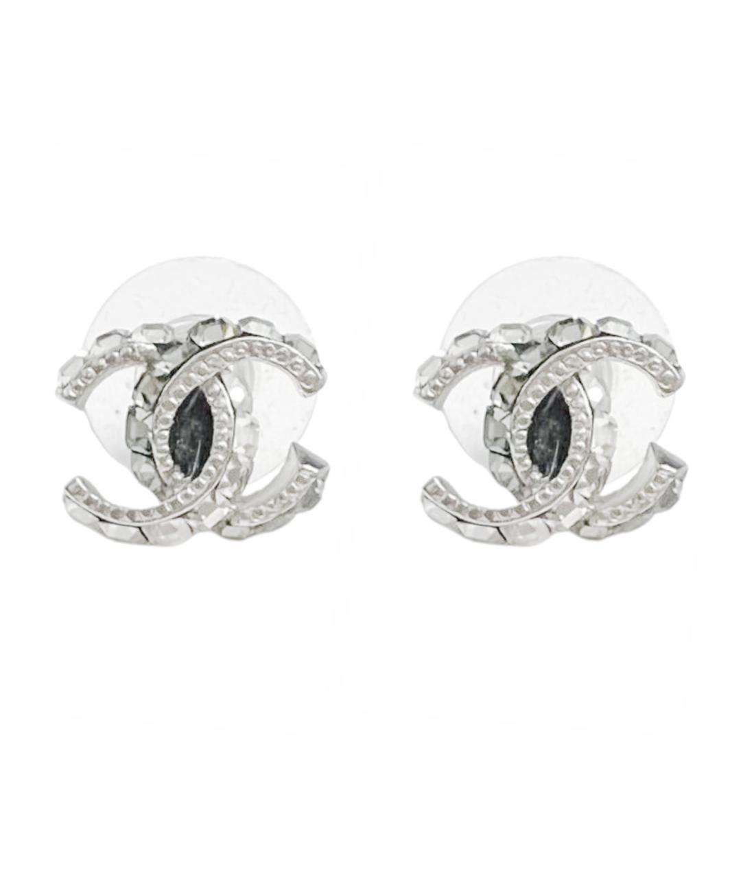 CHANEL Серебряные металлические серьги, фото 1