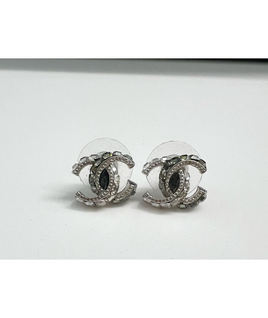 CHANEL Серебряные металлические серьги, фото 4