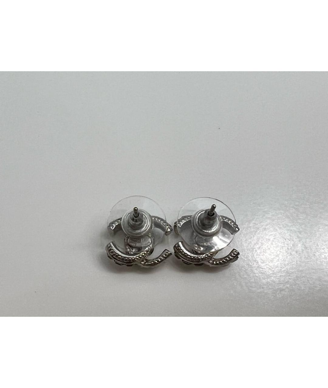CHANEL Серебряные металлические серьги, фото 2