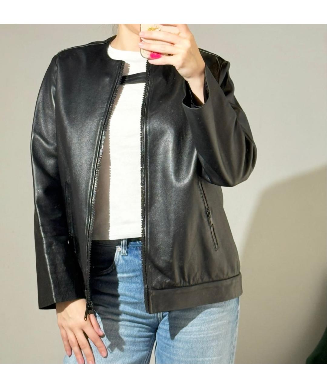 GOLDEN GOOSE DELUXE BRAND Черная кожаная куртка, фото 5