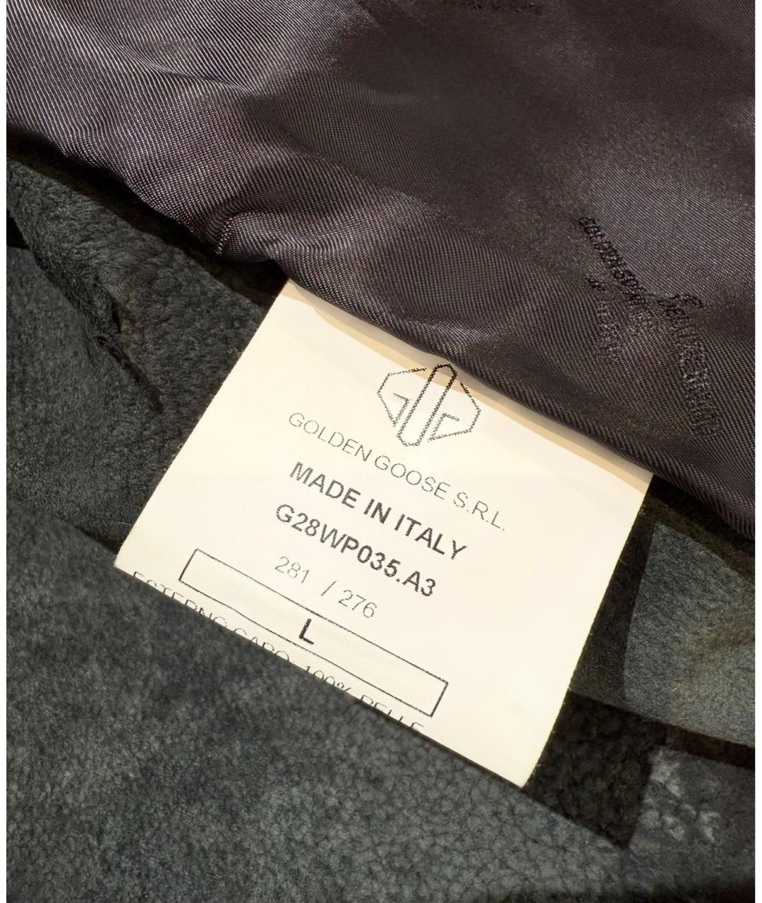 GOLDEN GOOSE DELUXE BRAND Черная кожаная куртка, фото 7