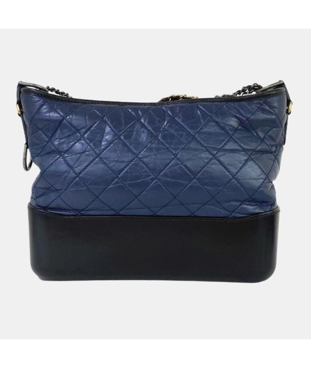 CHANEL Синяя кожаная сумка через плечо, фото 3