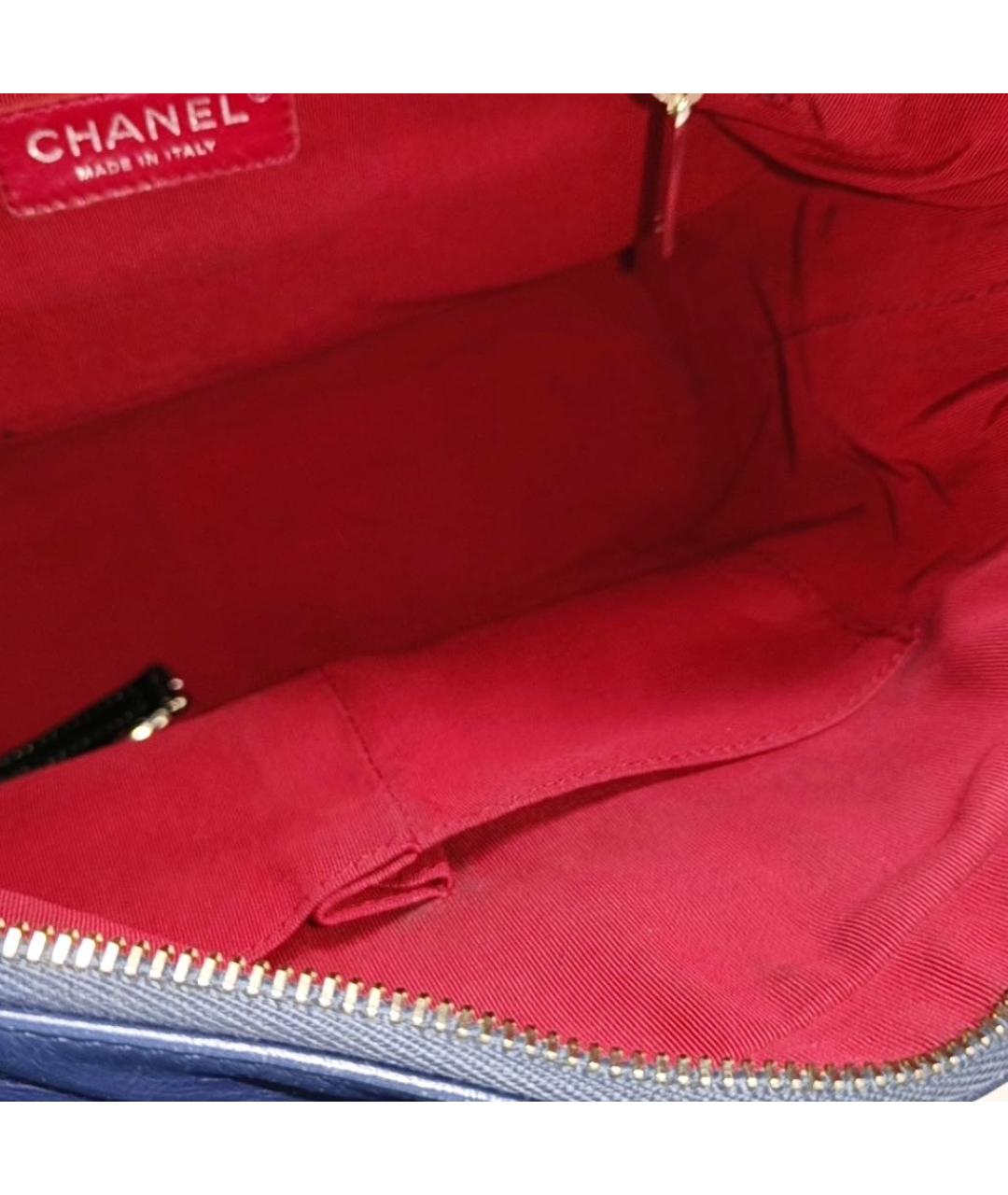 CHANEL Синяя кожаная сумка через плечо, фото 2