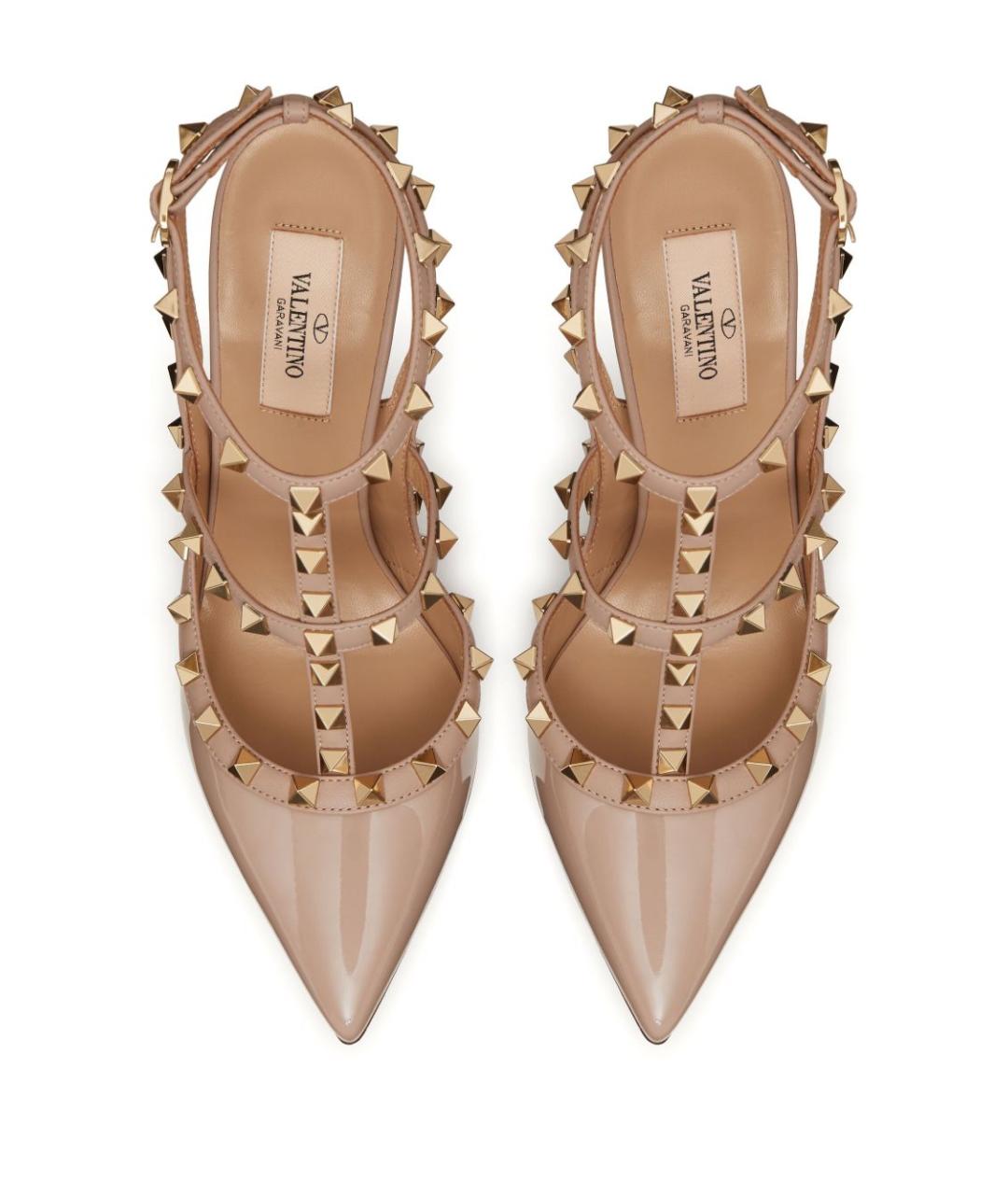 VALENTINO Бежевые кожаные туфли, фото 5