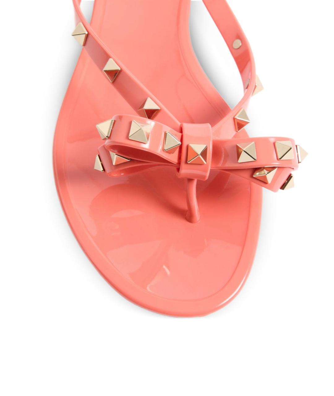 VALENTINO Розовые резиновые шлепанцы, фото 5