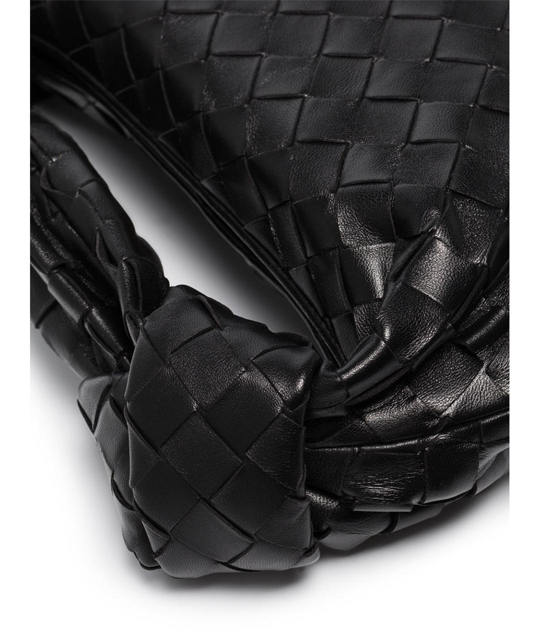 BOTTEGA VENETA Черная кожаная сумка с короткими ручками, фото 2