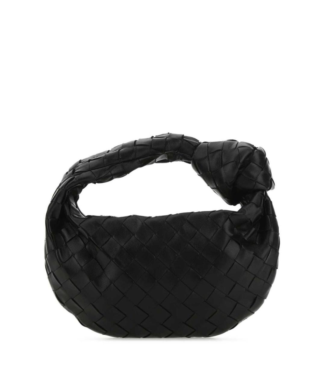 BOTTEGA VENETA Черная кожаная сумка с короткими ручками, фото 4