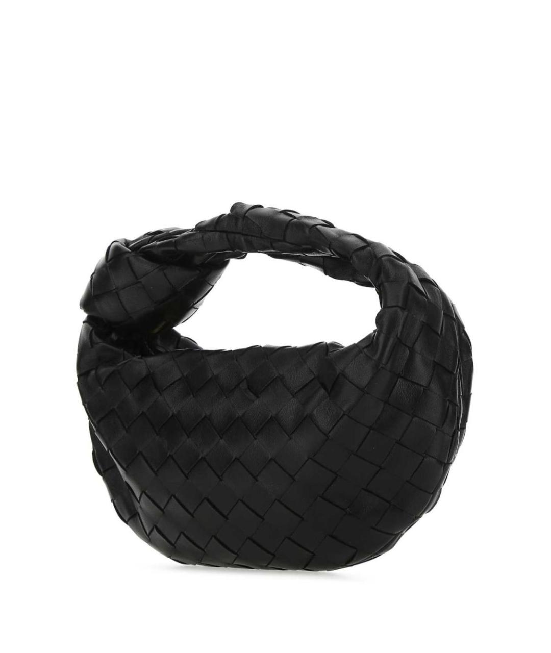 BOTTEGA VENETA Черная кожаная сумка с короткими ручками, фото 5