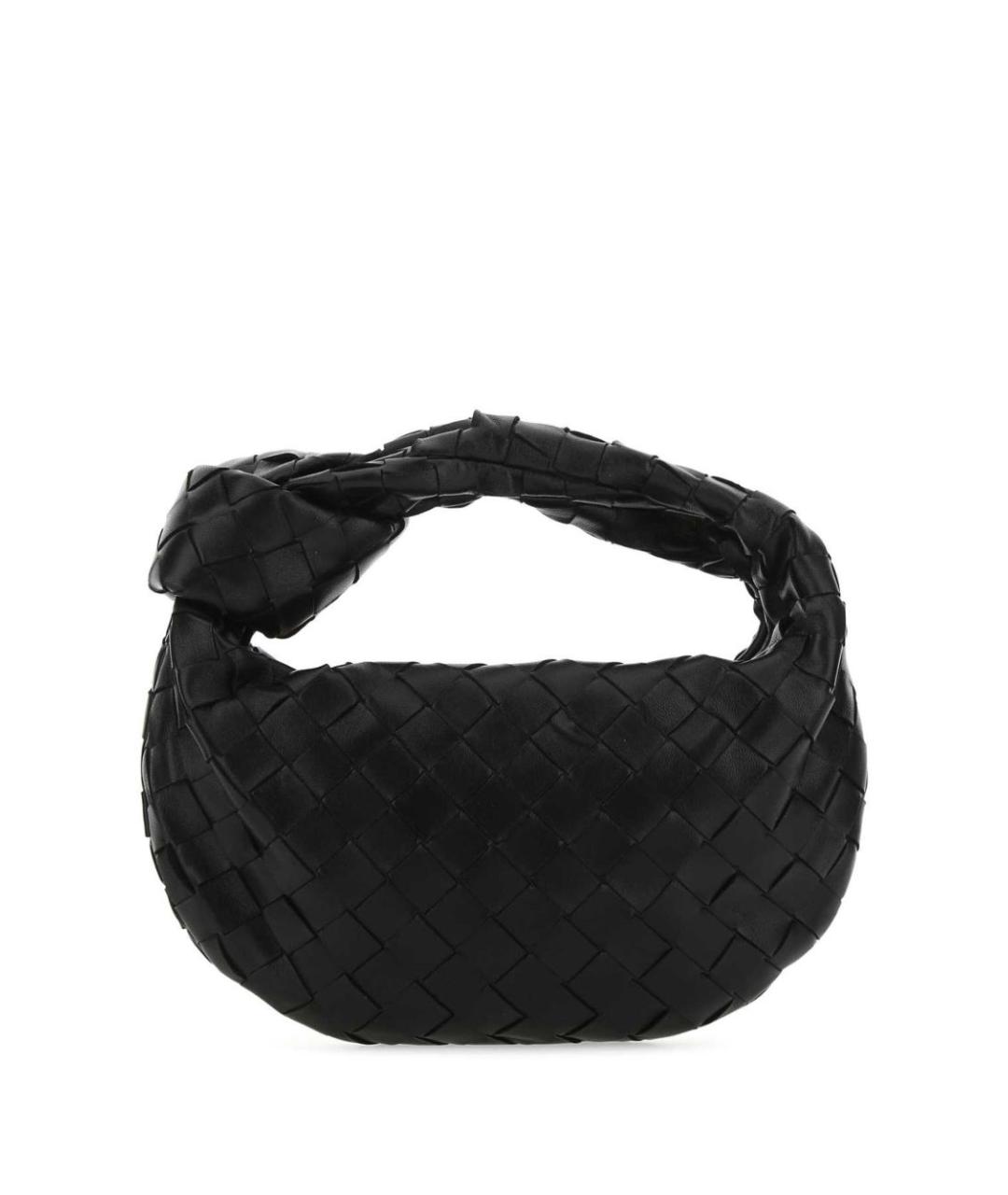 BOTTEGA VENETA Черная кожаная сумка с короткими ручками, фото 1