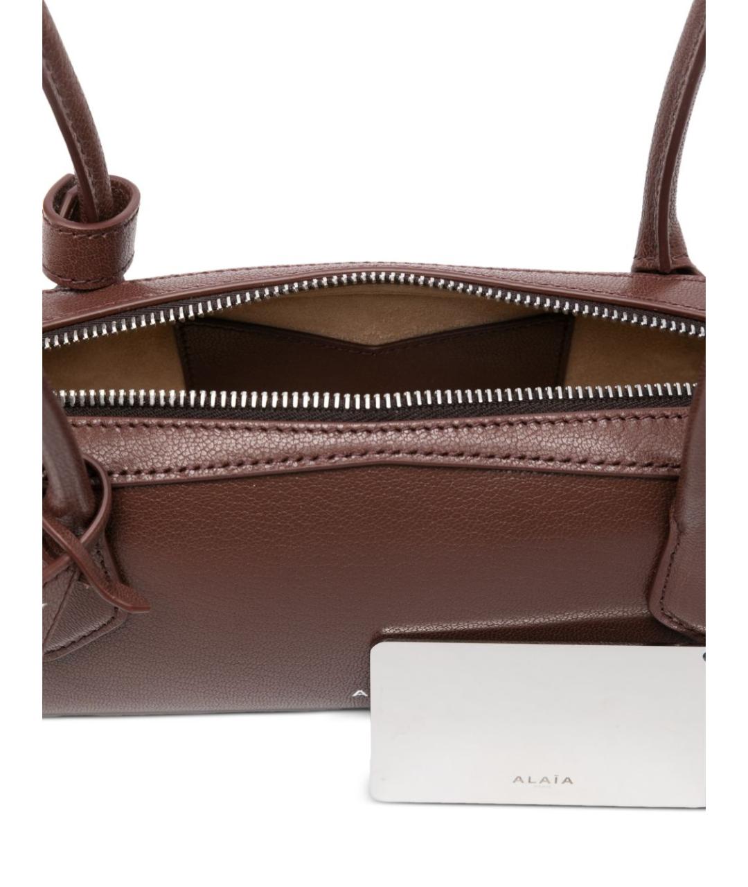 ALAIA Коричневая кожаная сумка тоут, фото 3