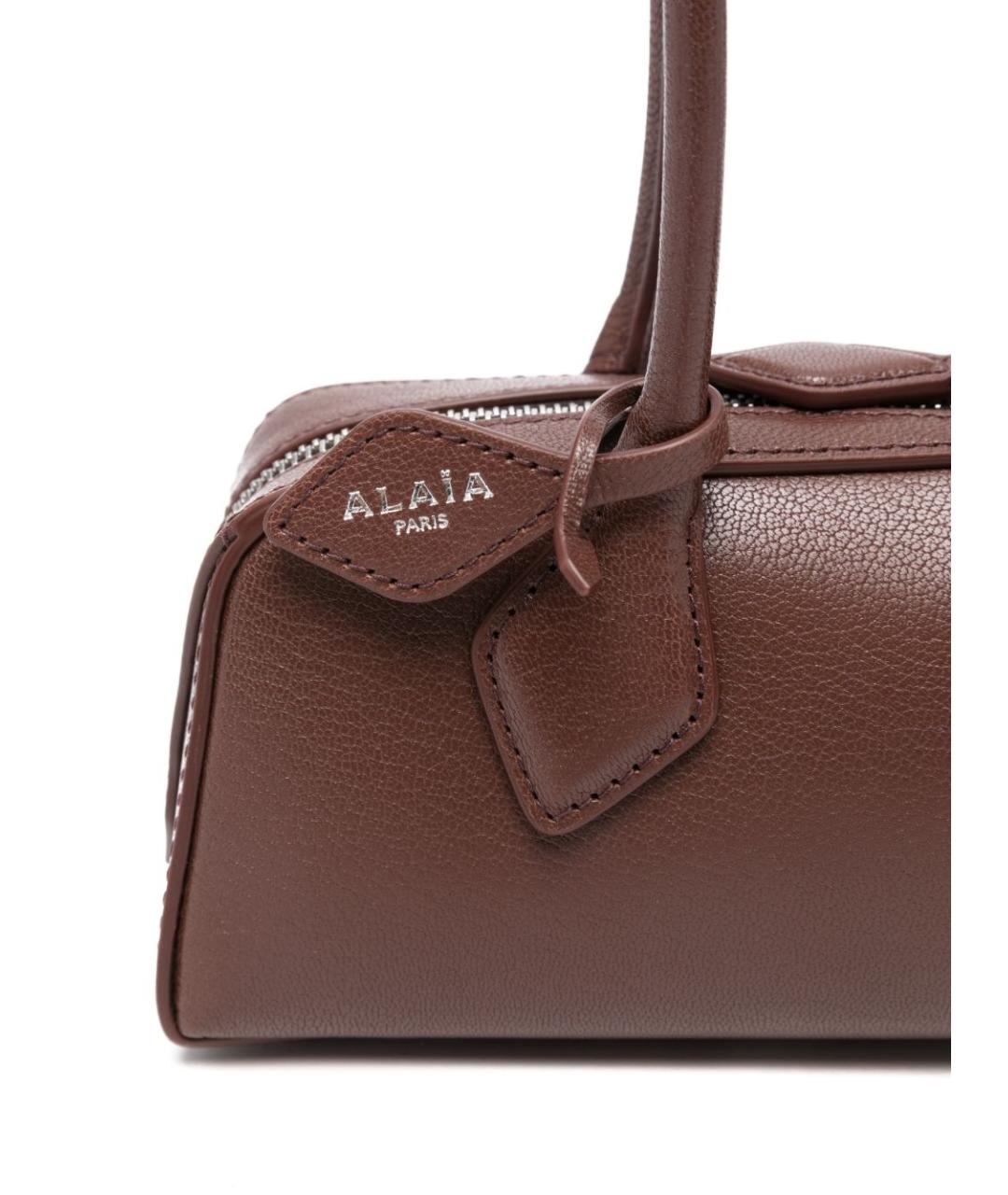 ALAIA Коричневая кожаная сумка тоут, фото 5