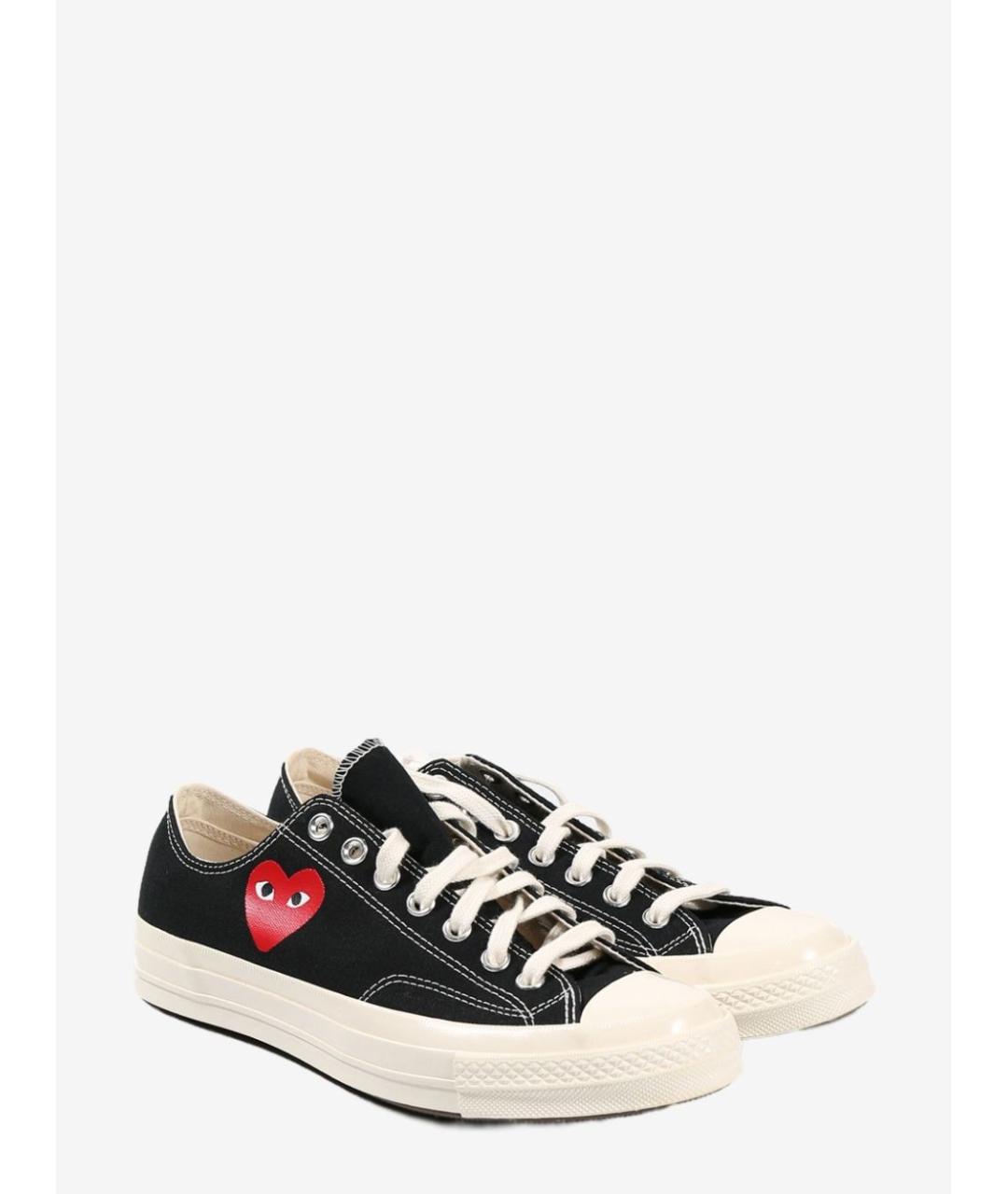 COMME DES GARÇONS Черные текстильные кеды, фото 3