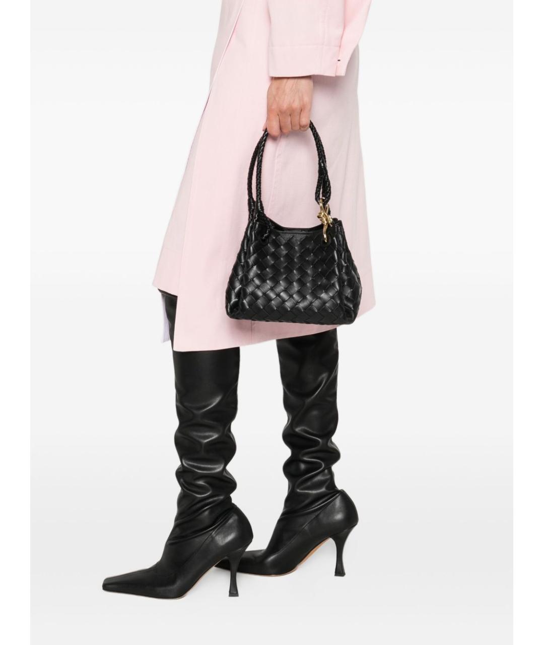 BOTTEGA VENETA Черная кожаная сумка тоут, фото 5