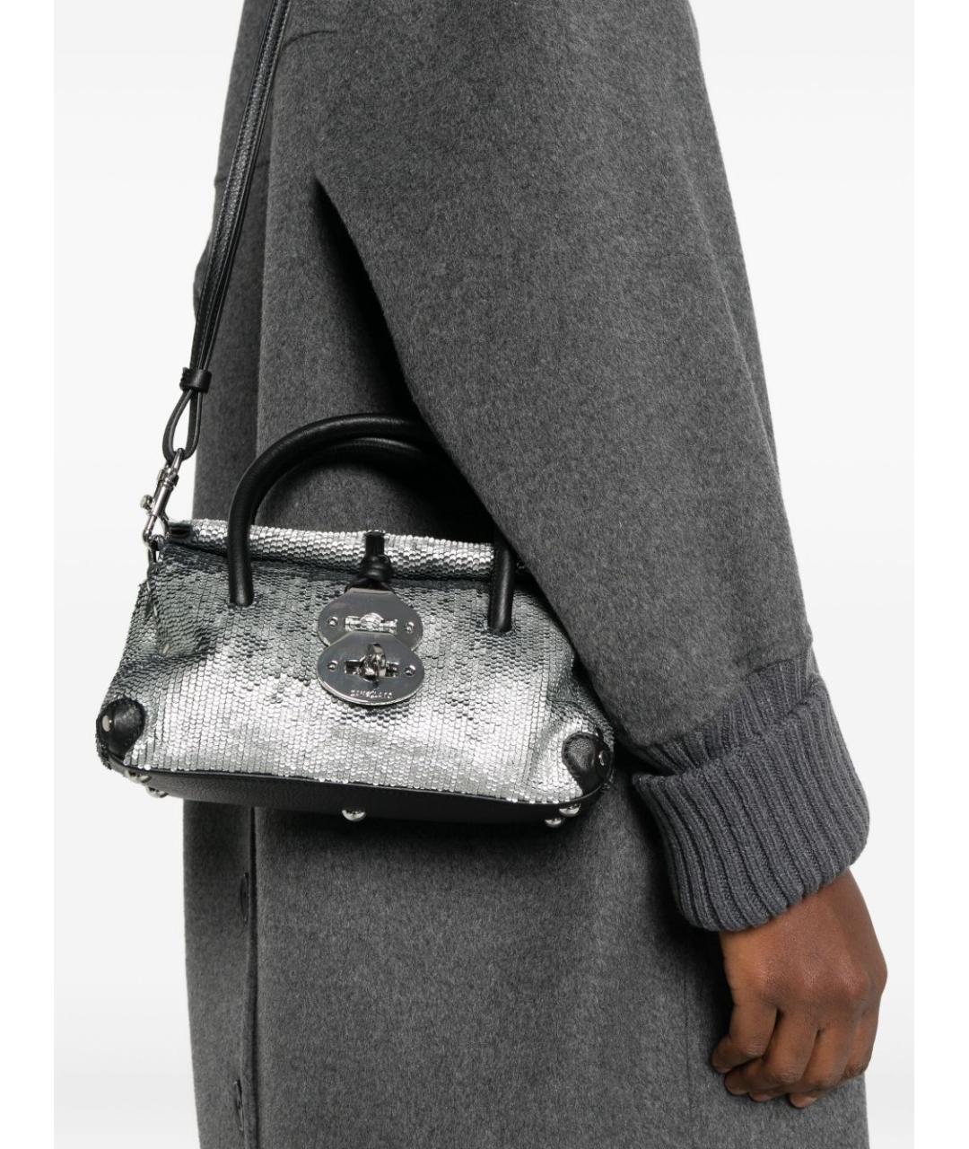ZANELLATO Серебряная сумка с короткими ручками, фото 5