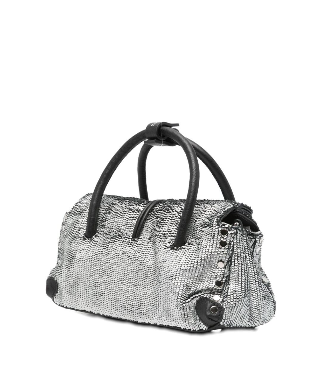 ZANELLATO Серебряная сумка с короткими ручками, фото 3