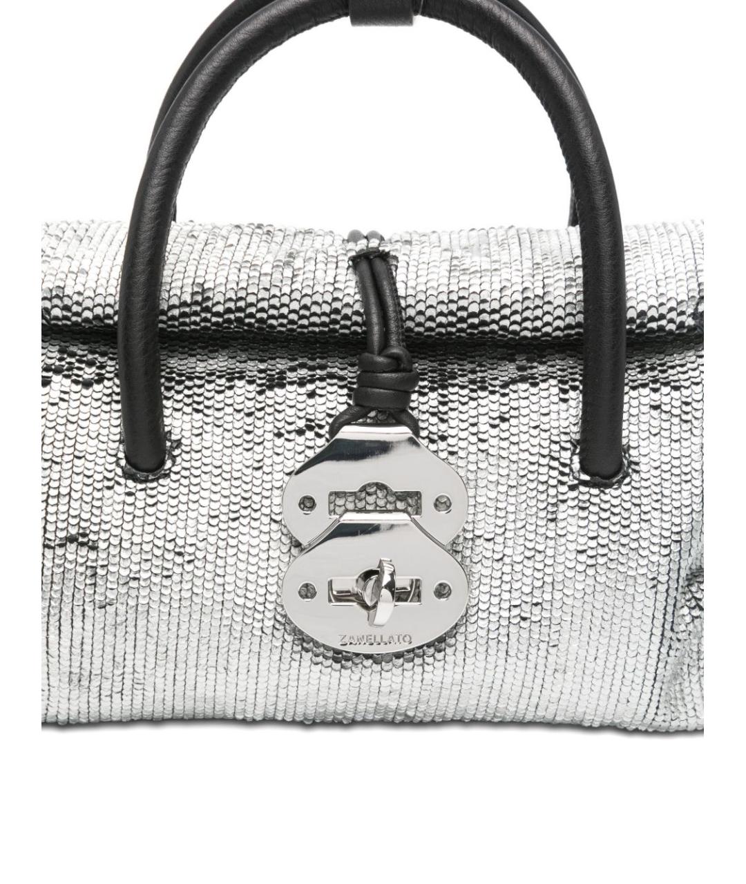 ZANELLATO Серебряная сумка с короткими ручками, фото 2