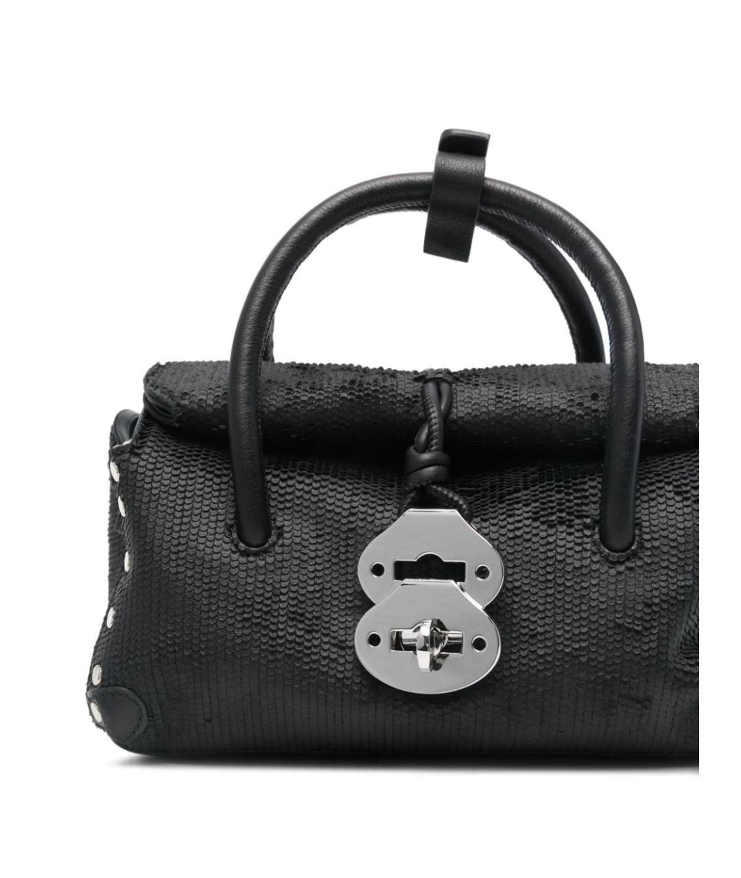 ZANELLATO Черная сумка с короткими ручками, фото 4