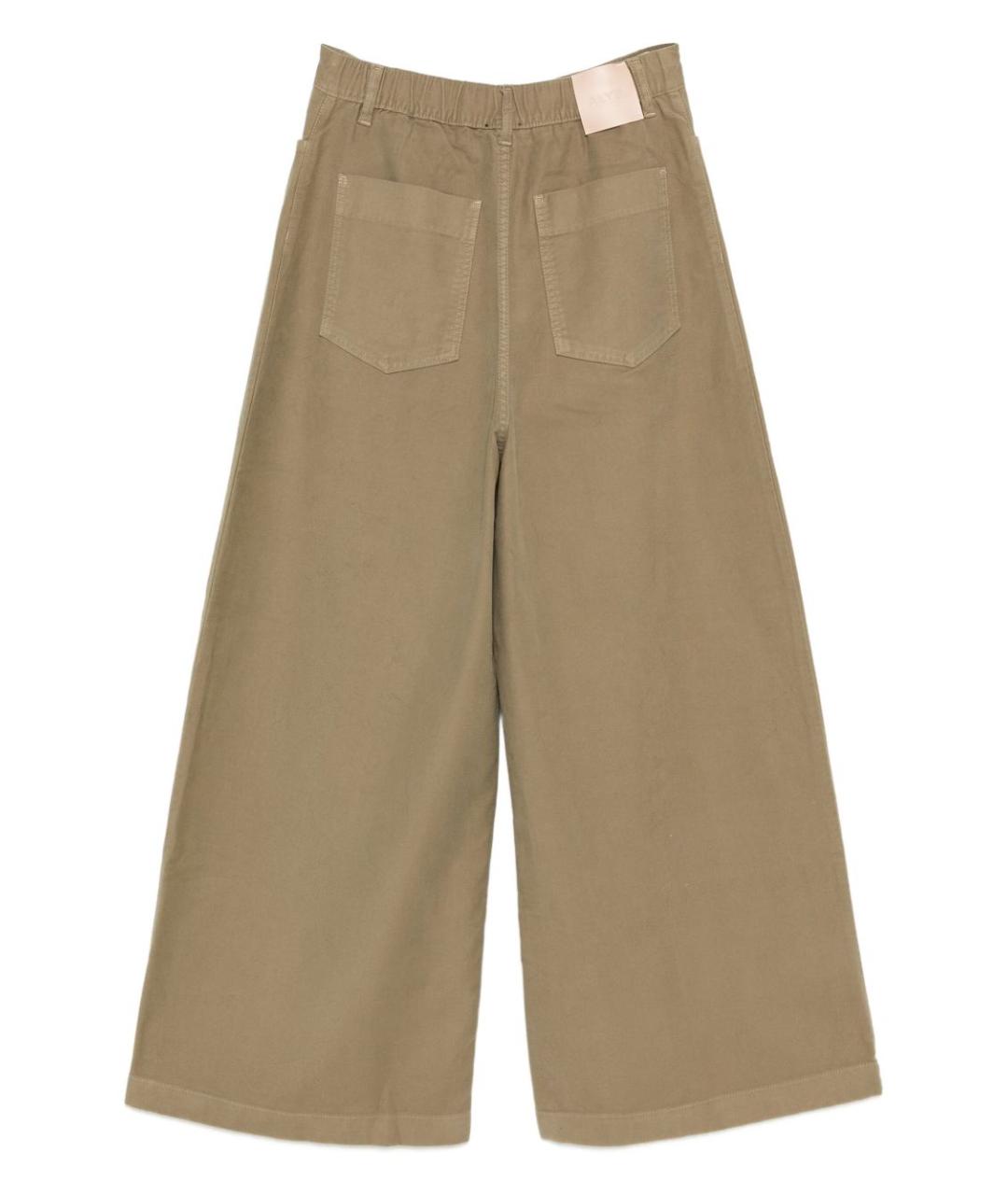 ALYSI Зеленые хлопковые прямые джинсы, фото 3