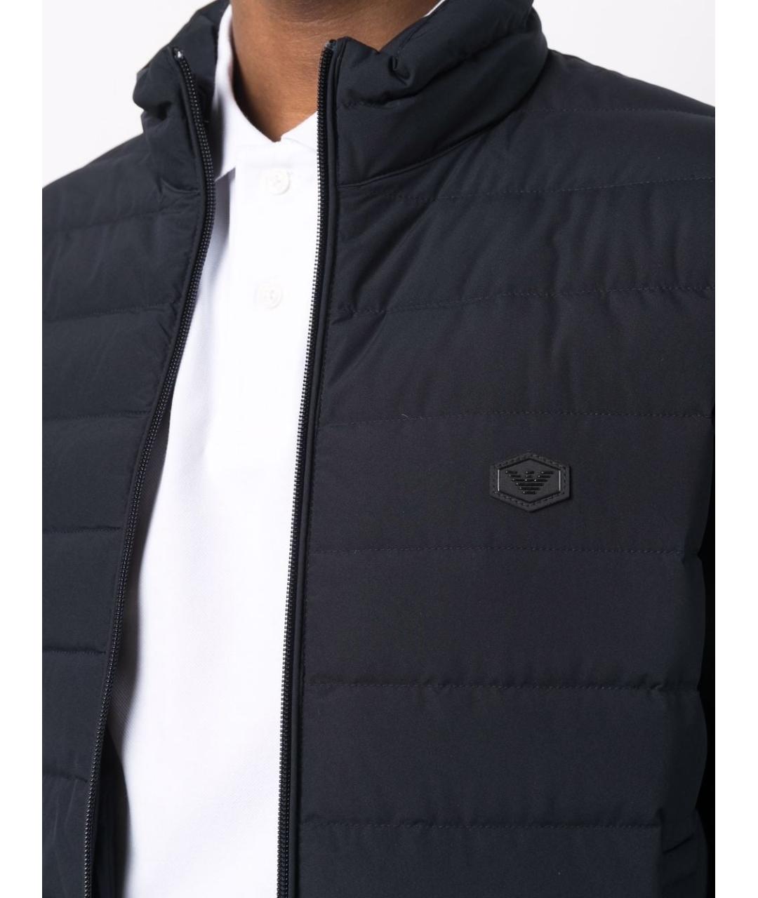 EMPORIO ARMANI Синий полиамидовый пуховик, фото 5