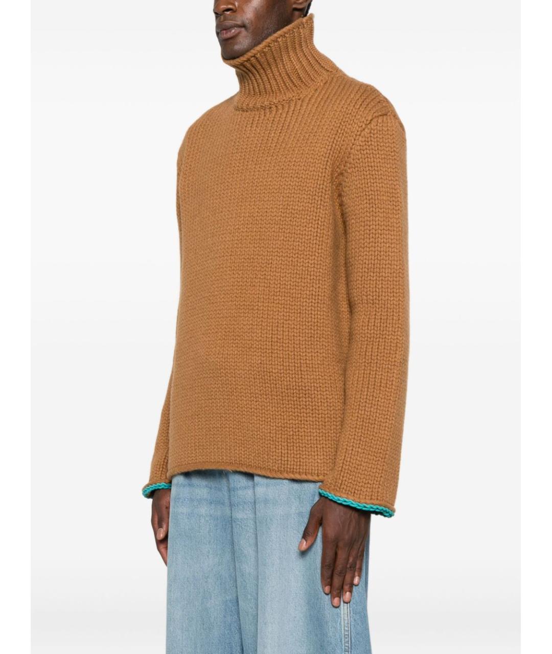 LOEWE Коричневый шерстяной джемпер / свитер, фото 5