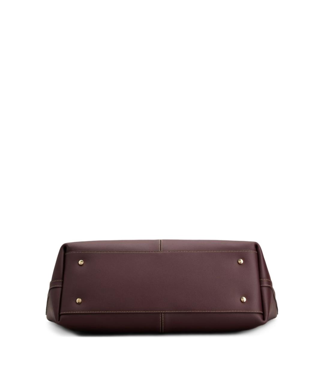 TOD'S Коричневая кожаная сумка тоут, фото 4