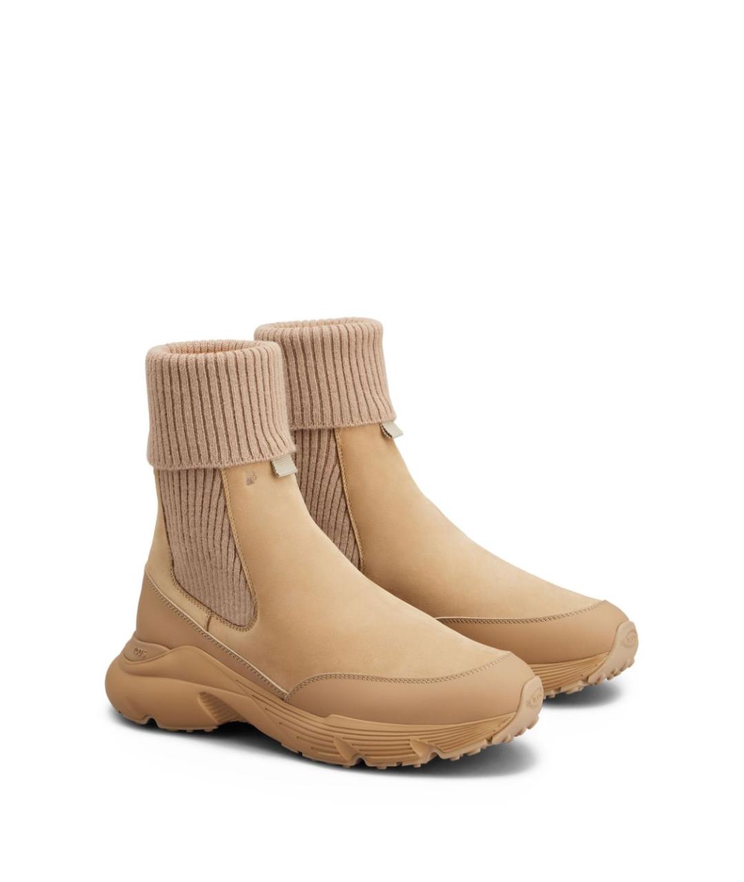 TOD'S Бежевые ботинки, фото 3