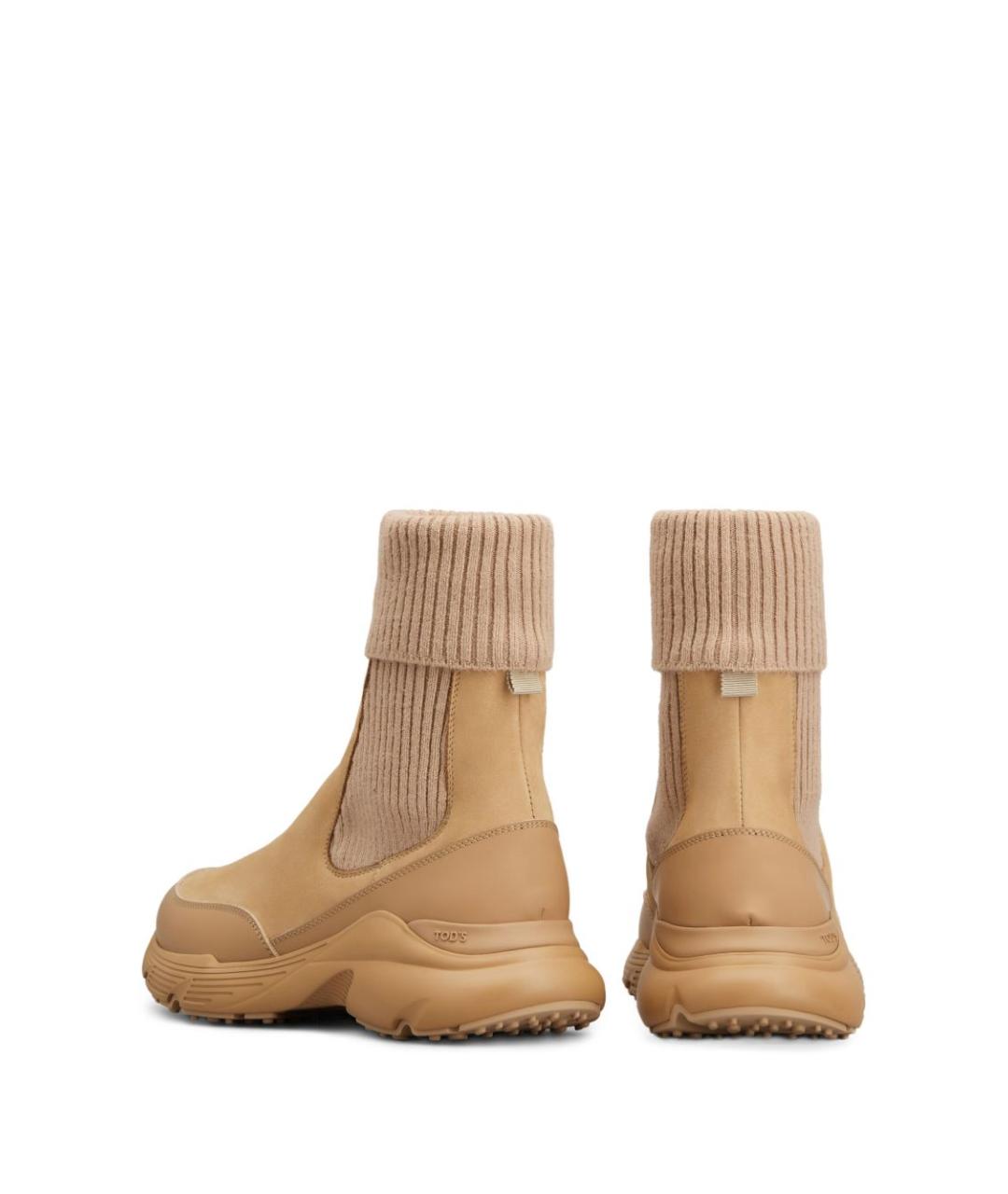 TOD'S Бежевые ботинки, фото 5