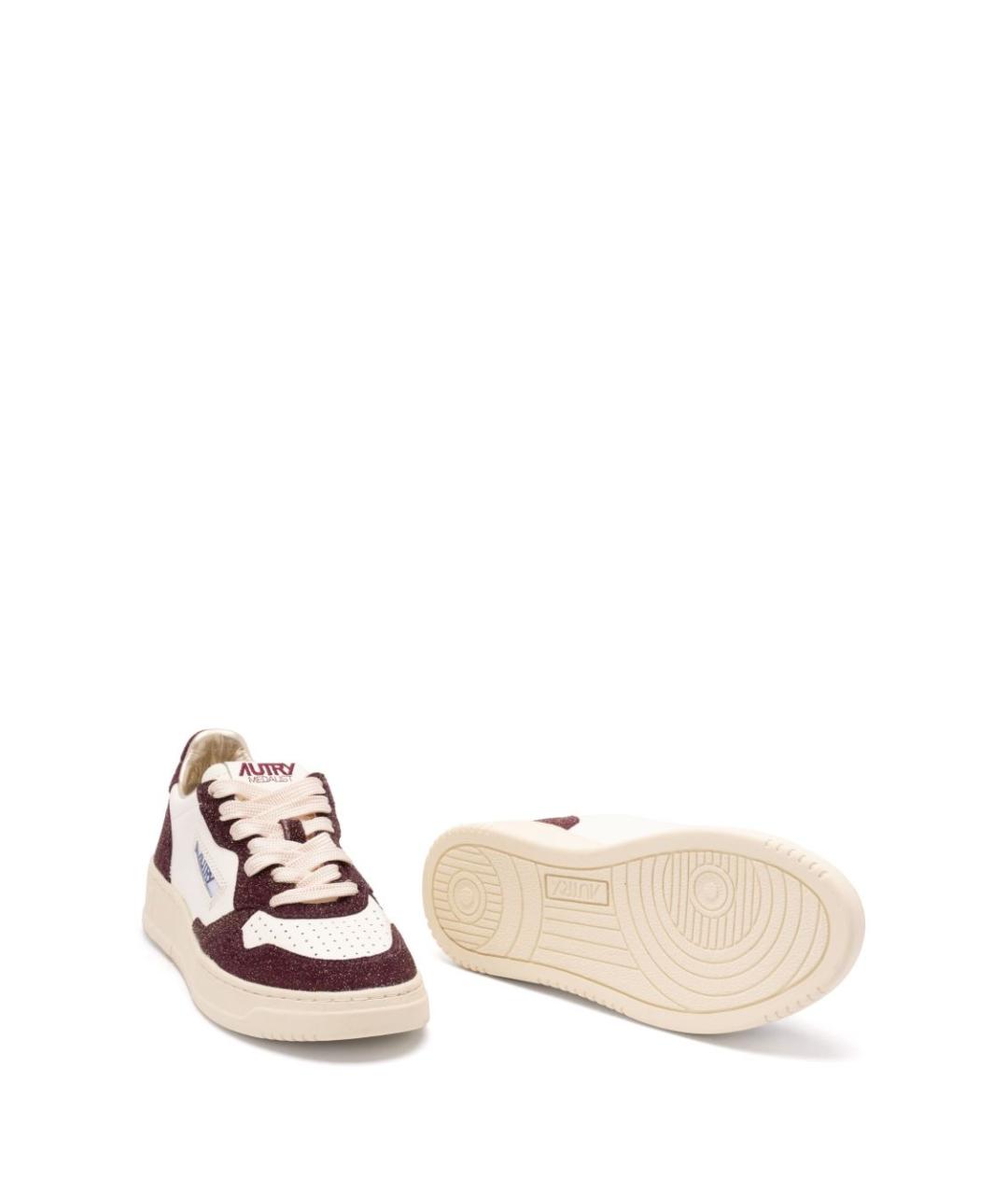 AUTRY Бордовые кожаные кроссовки, фото 4