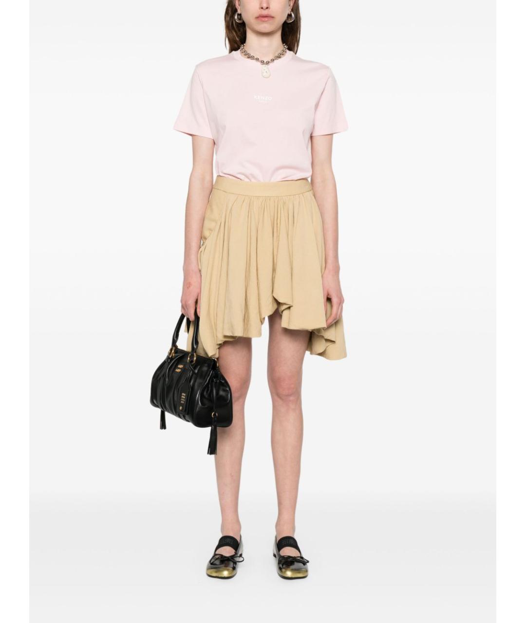 CONVERSE Розовая хлопковая футболка, фото 3