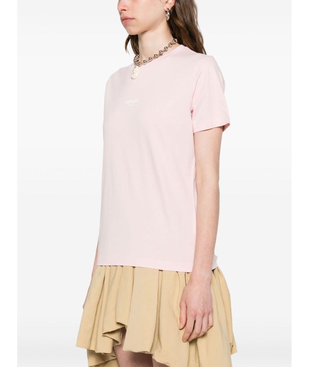 CONVERSE Розовая хлопковая футболка, фото 2