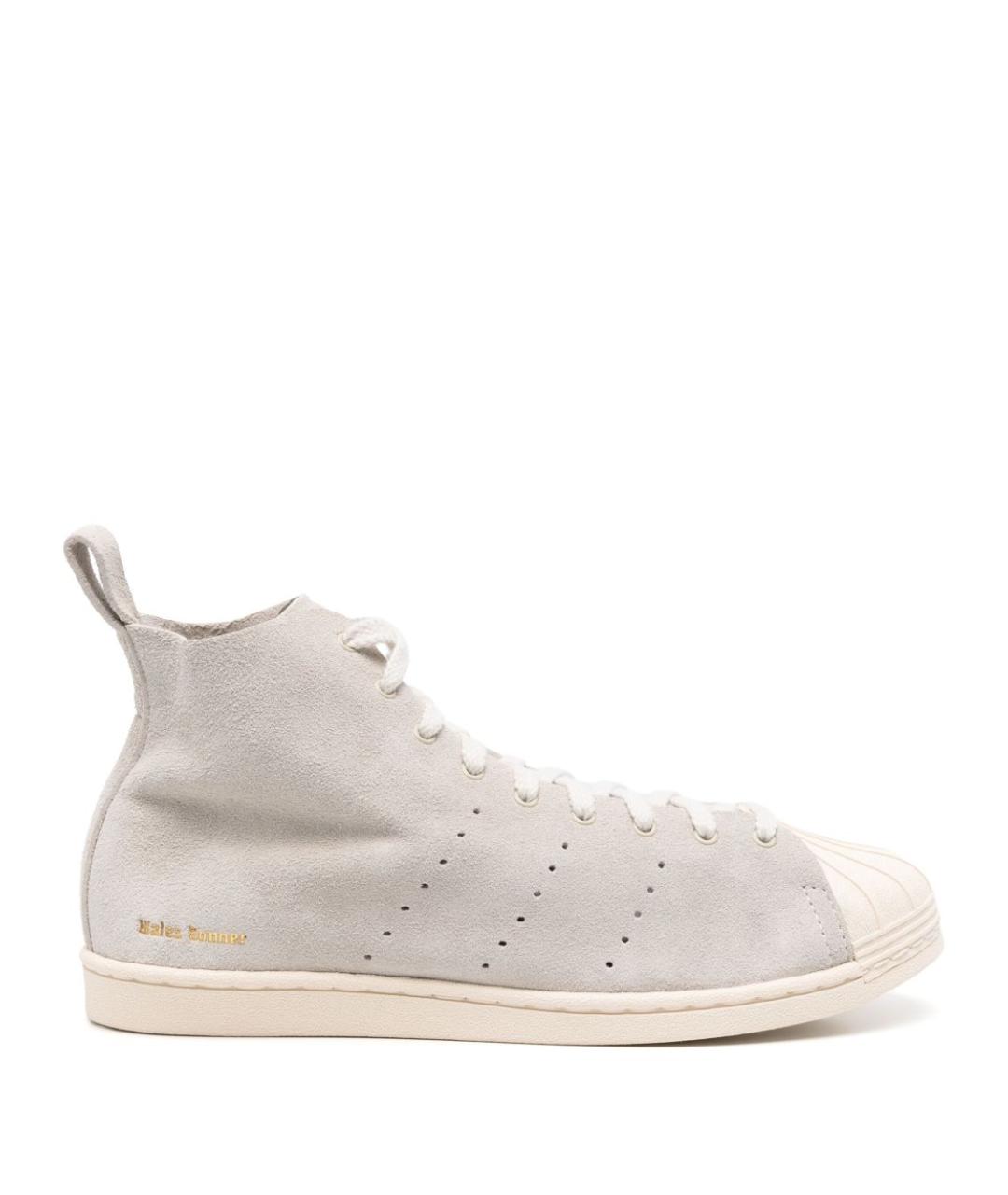 ADIDAS Белые замшевые высокие кроссовки / кеды, фото 1