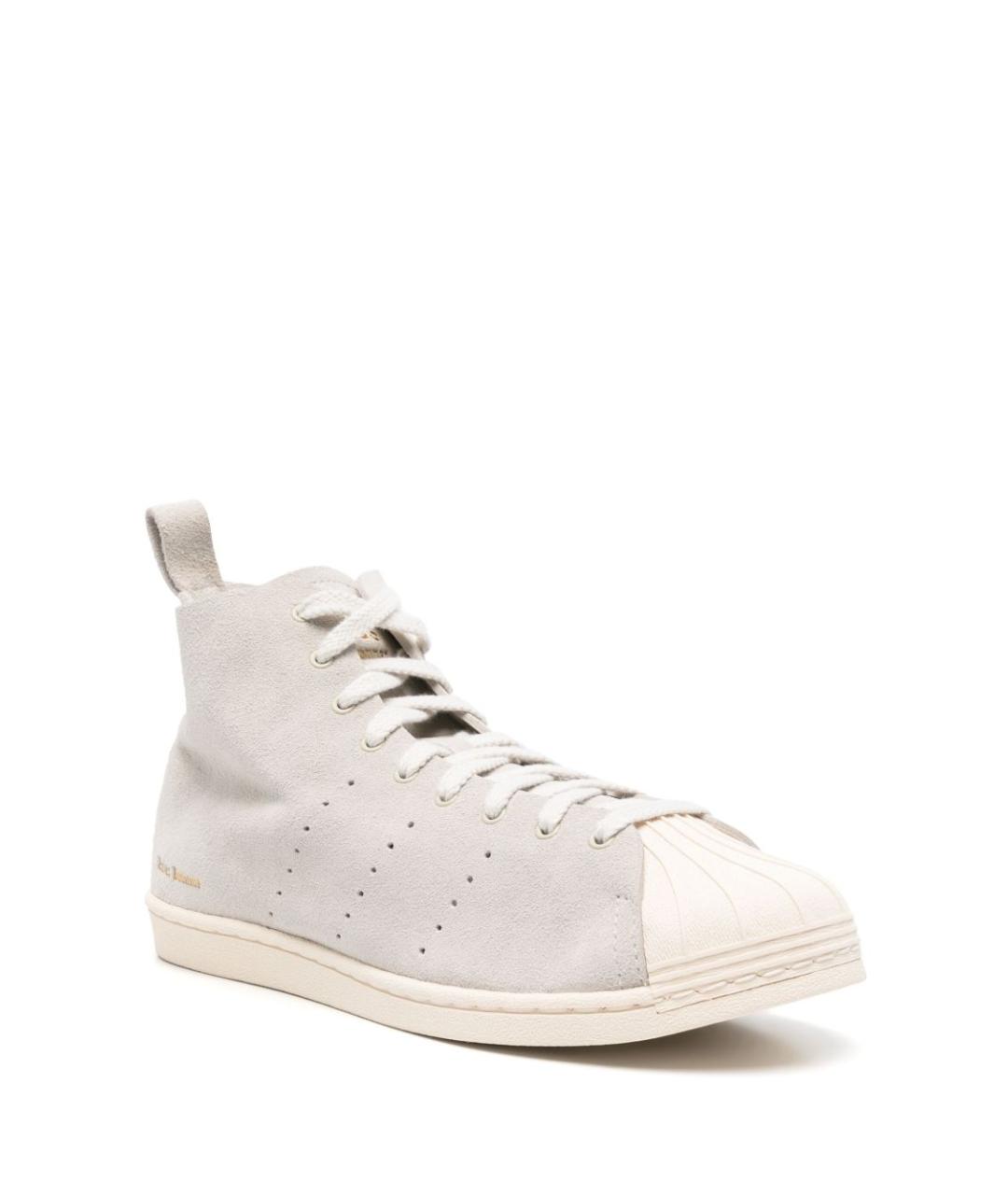 ADIDAS Белые замшевые высокие кроссовки / кеды, фото 2