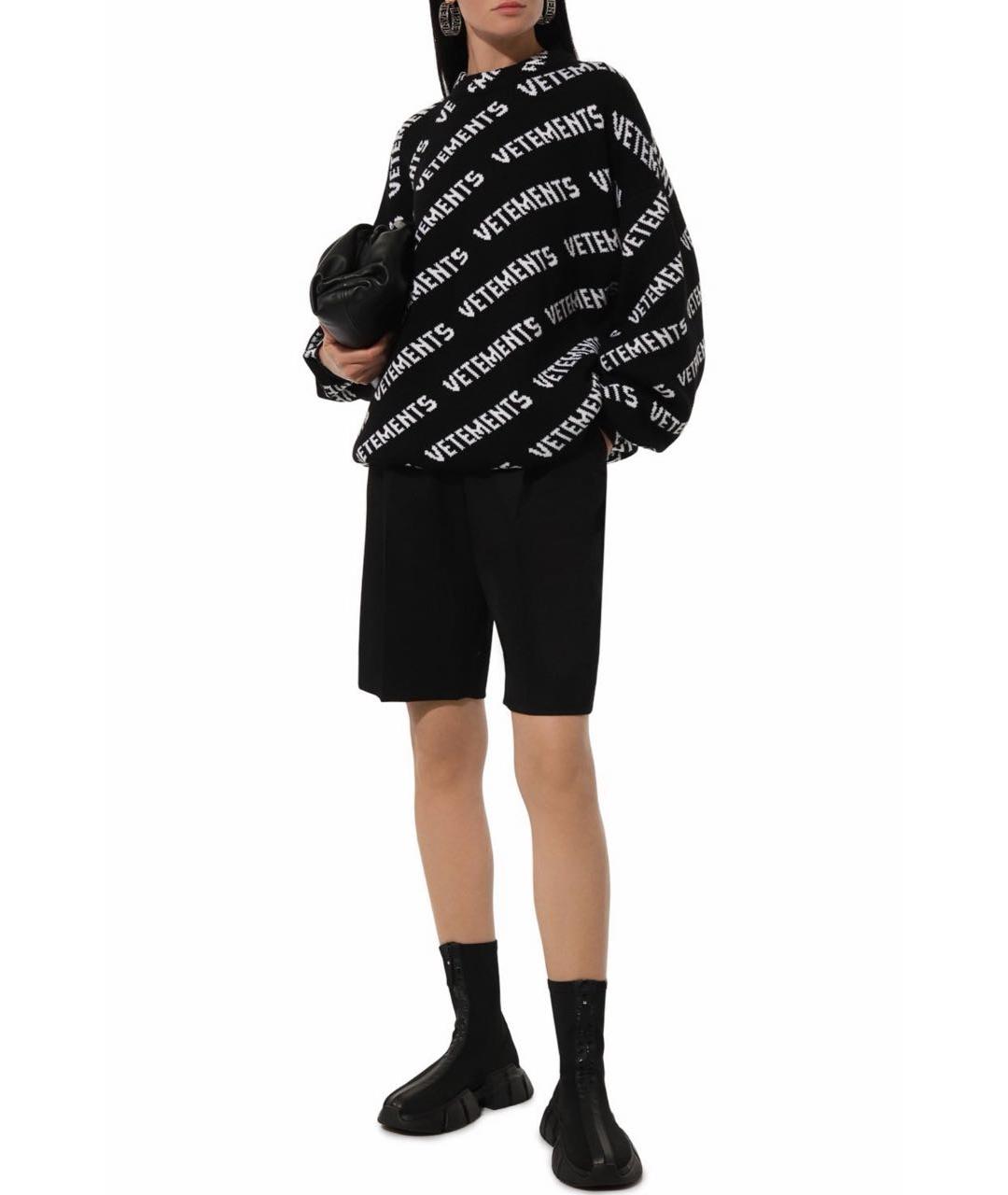 VETEMENTS Черный шерстяной джемпер / свитер, фото 6