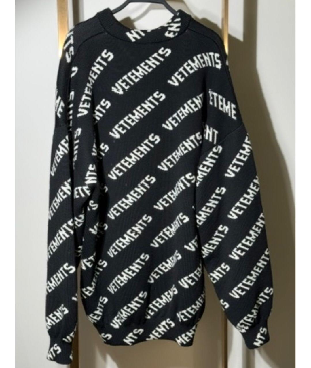 VETEMENTS Черный шерстяной джемпер / свитер, фото 2