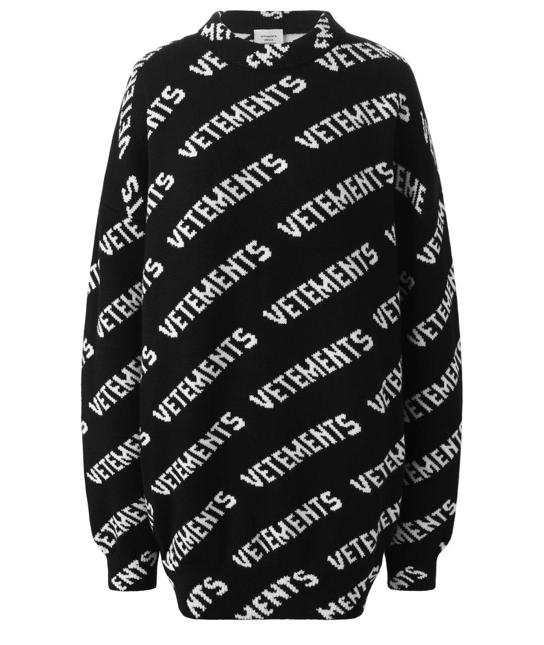 VETEMENTS Черный шерстяной джемпер / свитер, фото 1