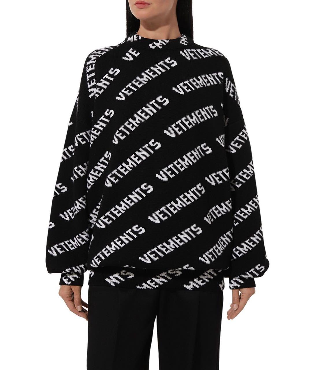VETEMENTS Черный шерстяной джемпер / свитер, фото 5
