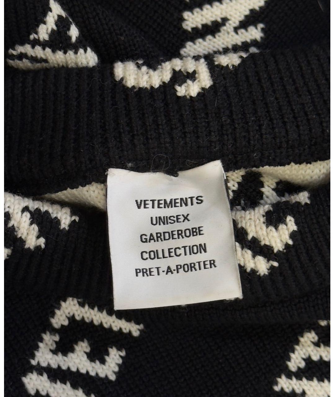 VETEMENTS Черный шерстяной джемпер / свитер, фото 3