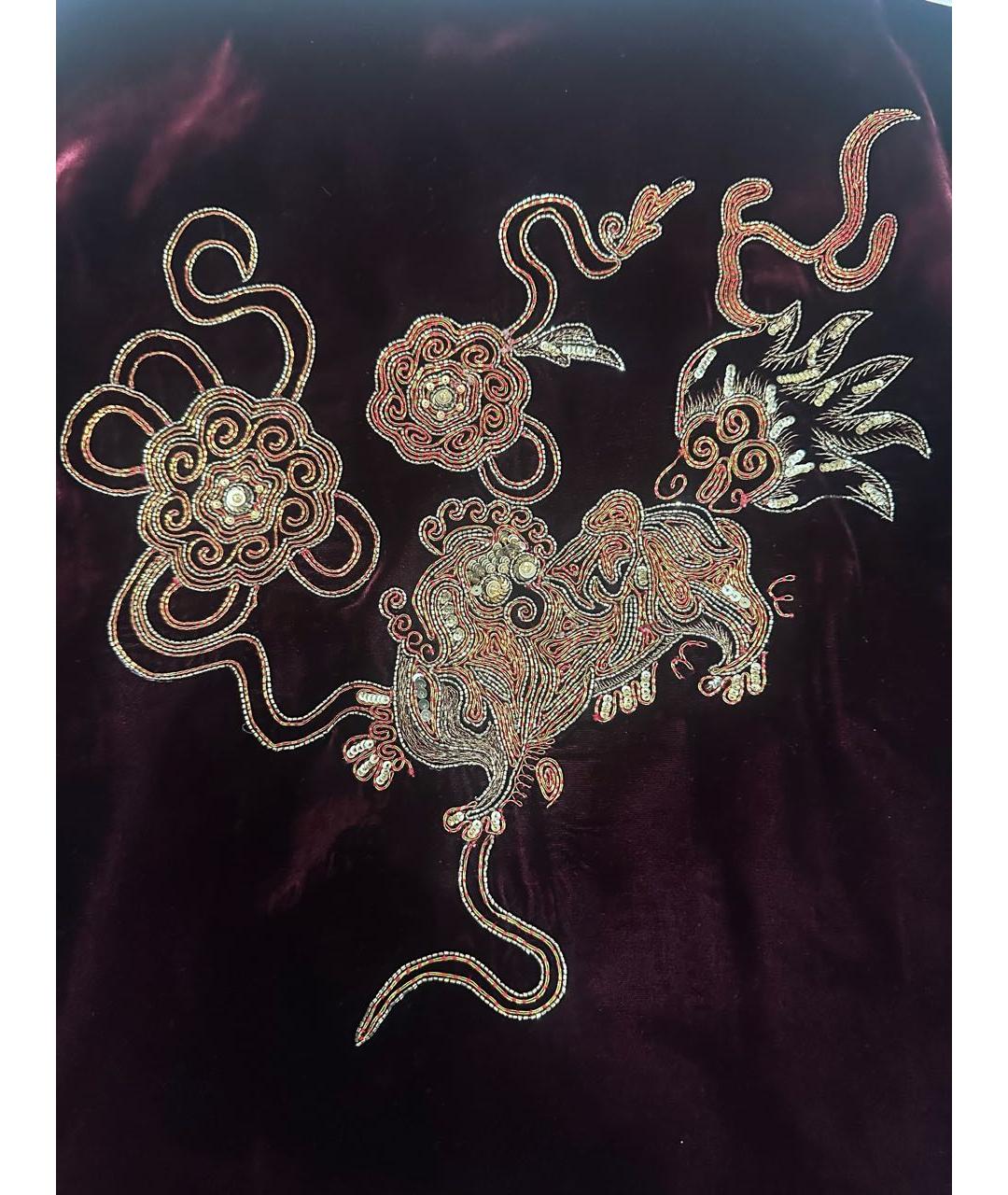 SAINT LAURENT Бордовая бархатная рубашка, фото 3