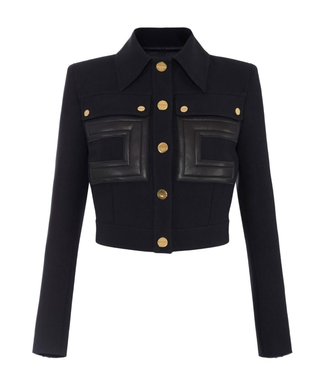 ELISABETTA FRANCHI Черная полиэстеровая куртка, фото 1