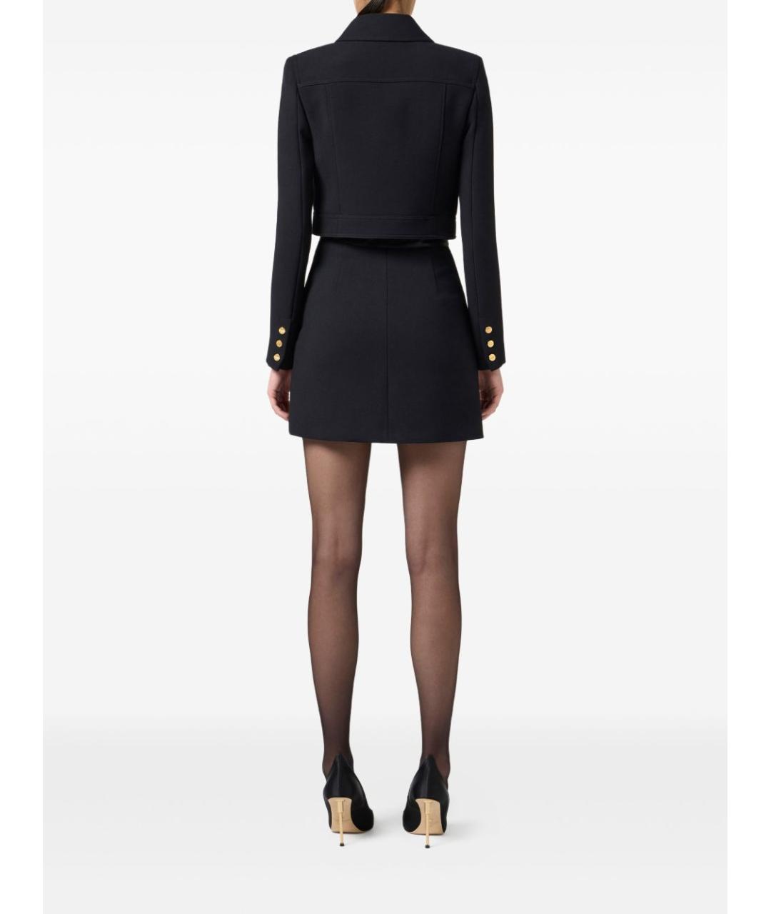 ELISABETTA FRANCHI Черная полиэстеровая куртка, фото 5